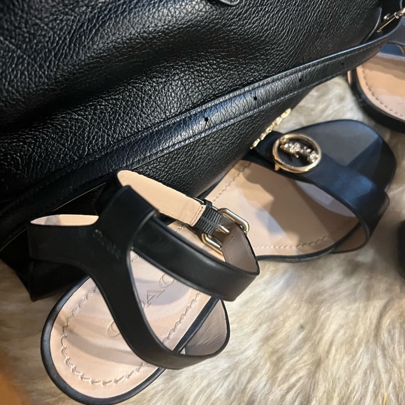 Coach Black Leather Heels Size 10 - Picture 7 of 16